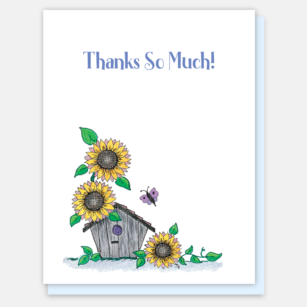 Sunflowers Thanks So Much Card - Lonna Jordan Designs