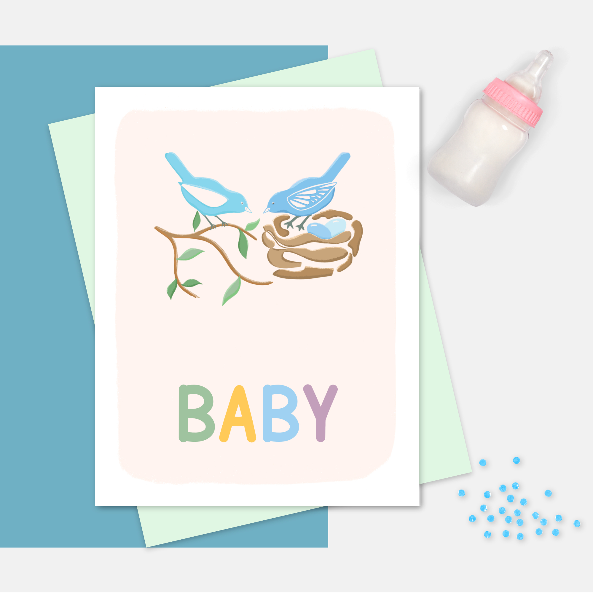 New Baby Card For Gender Neutral Baby