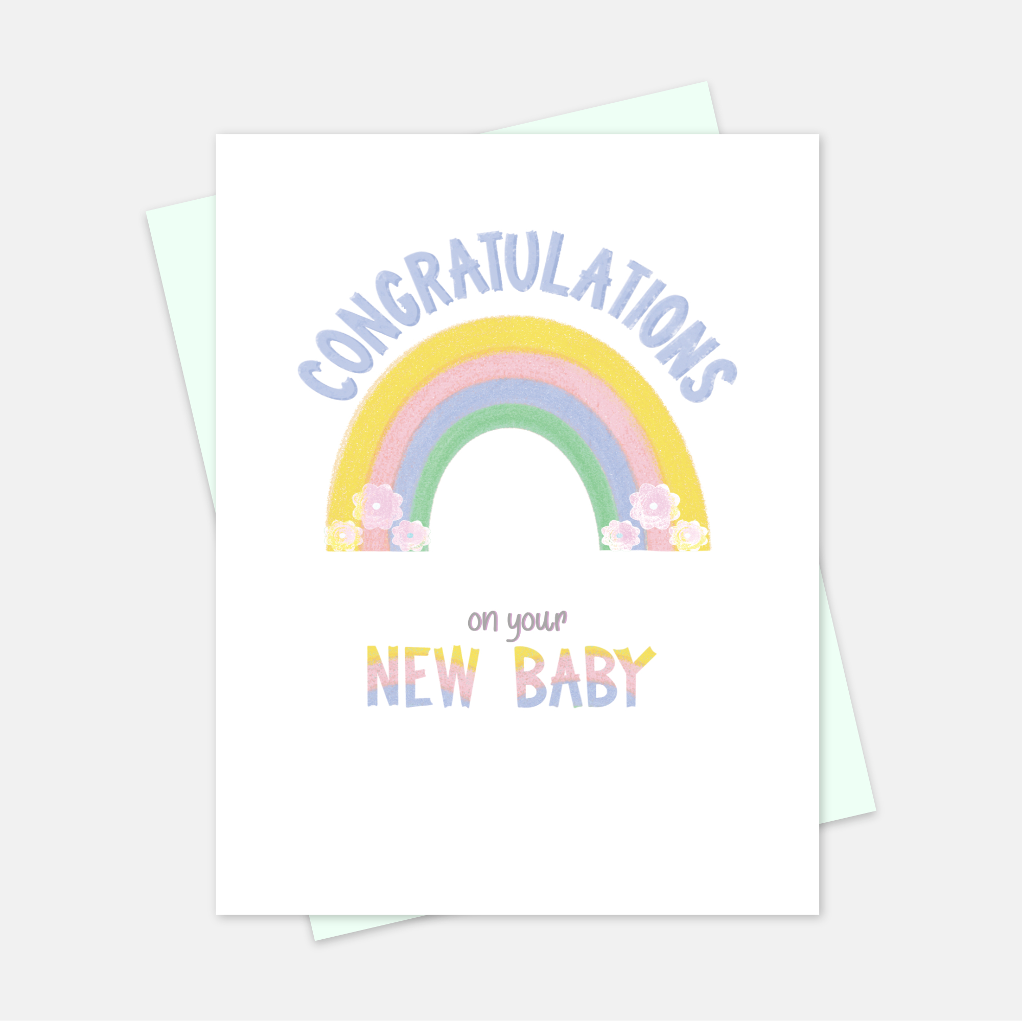 Congratulations on your New Baby Card - Rainbow Card